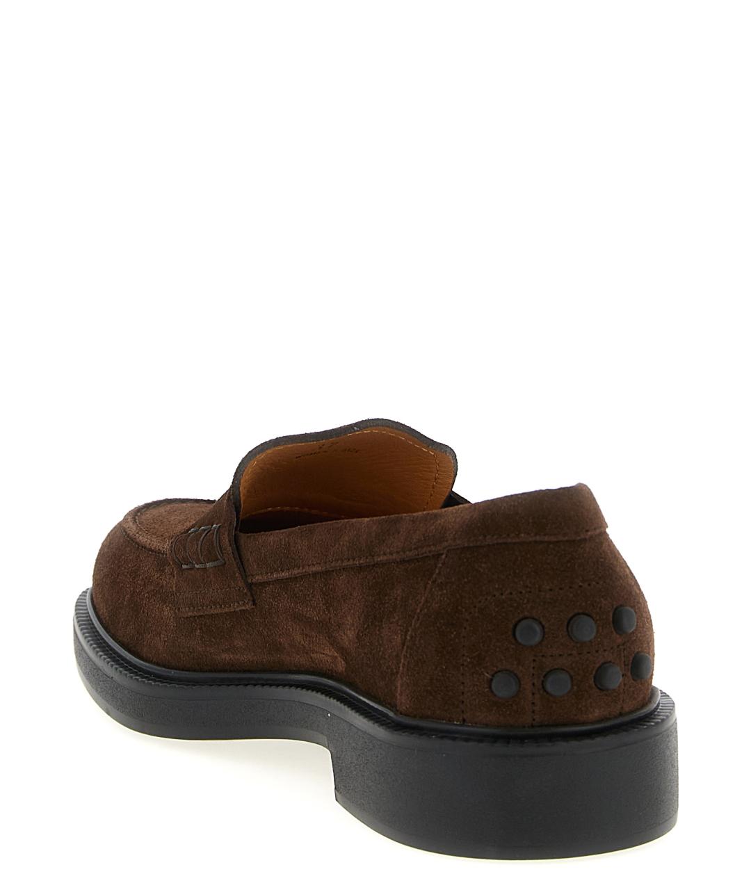 TOD'S Коричневые замшевые лоферы, фото 3