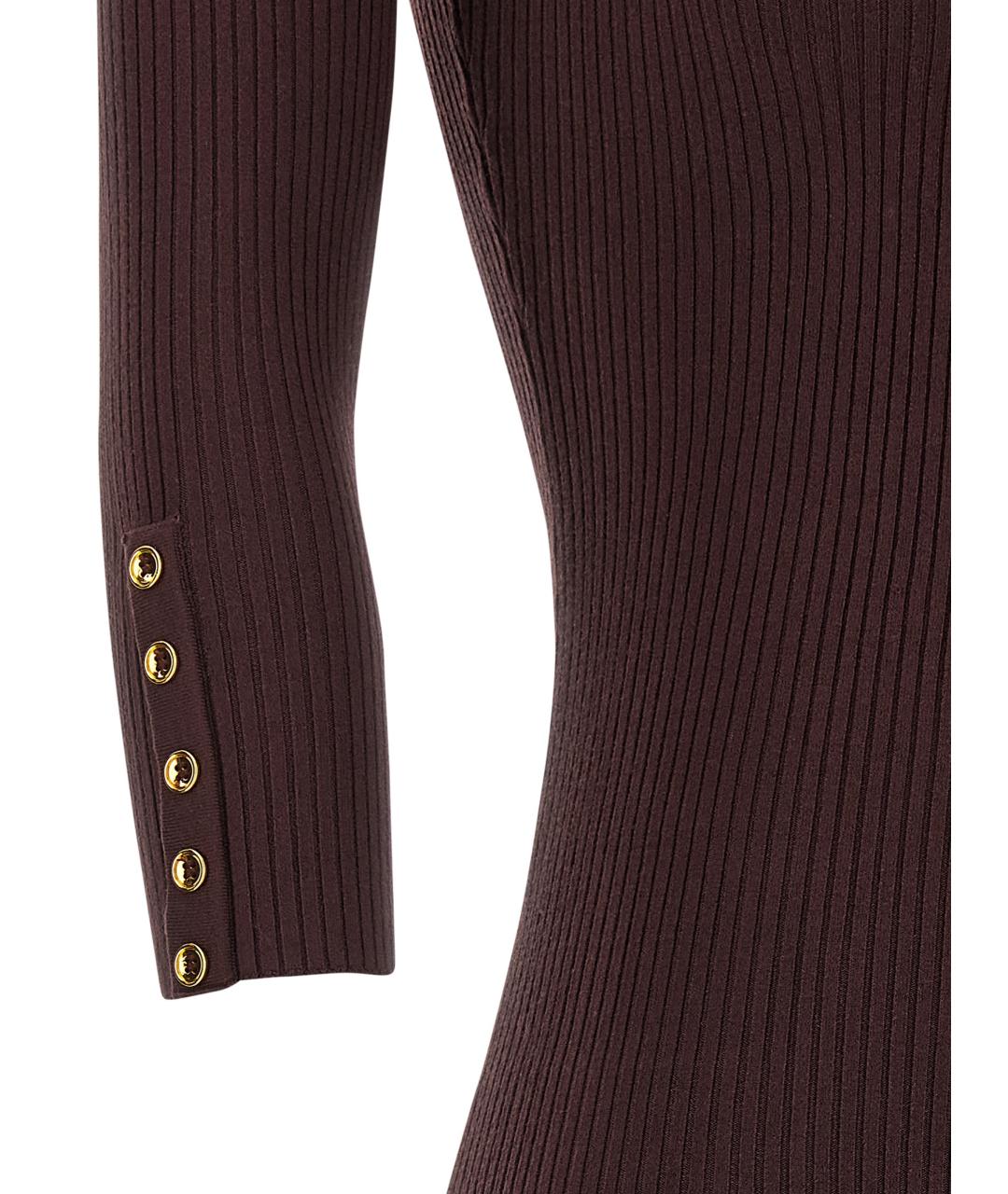 ELISABETTA FRANCHI Бордовое повседневное платье, фото 4
