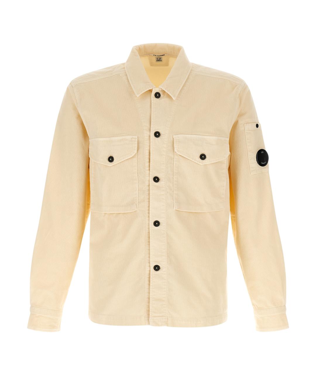 CP COMPANY Бежевая хлопковая кэжуал рубашка, фото 1