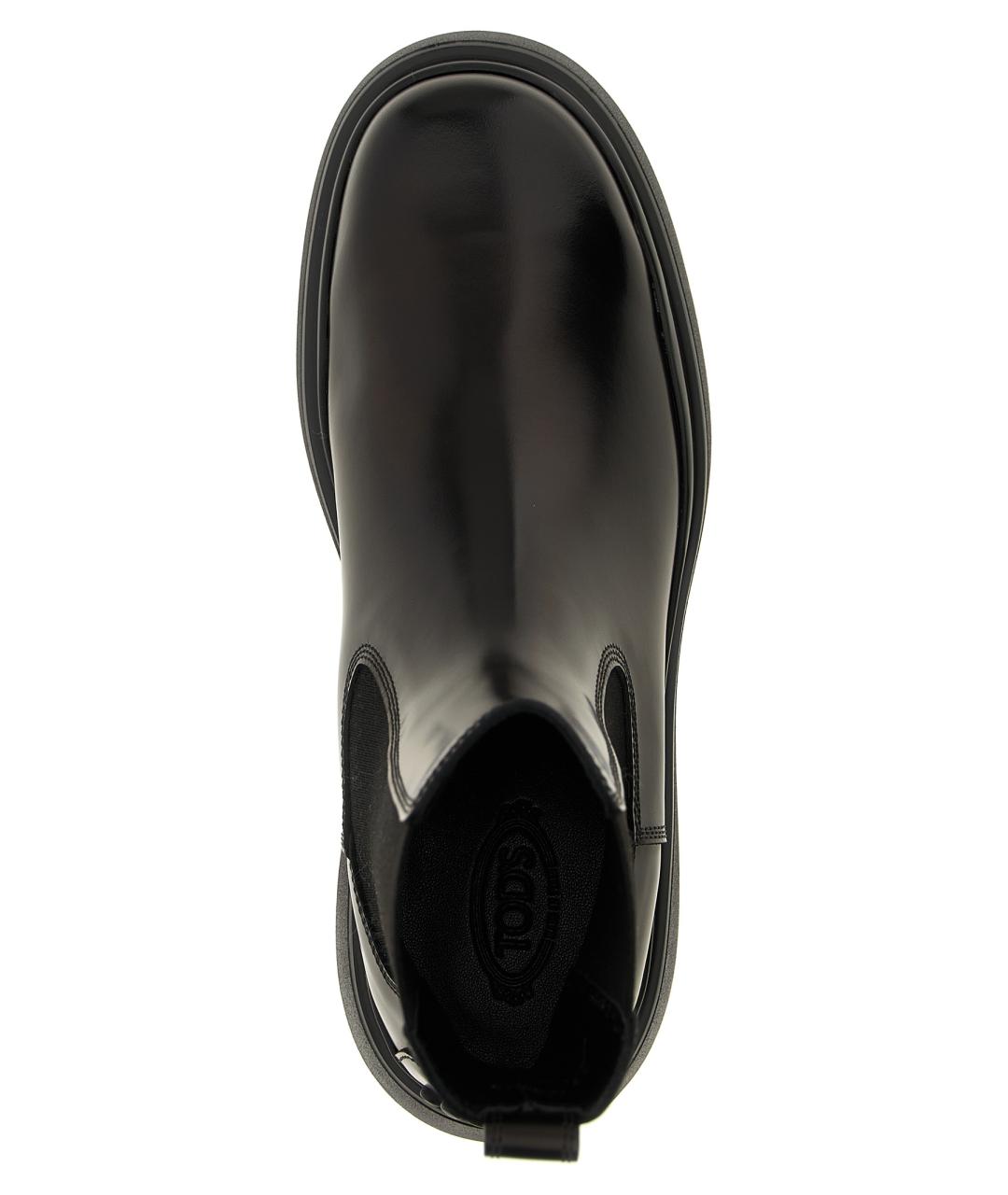 TOD'S Черные кожаные ботинки, фото 4