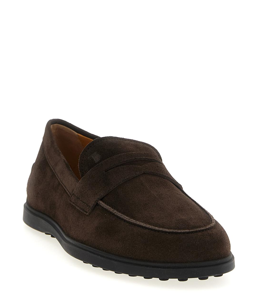 TOD'S Коричневые замшевые лоферы, фото 2