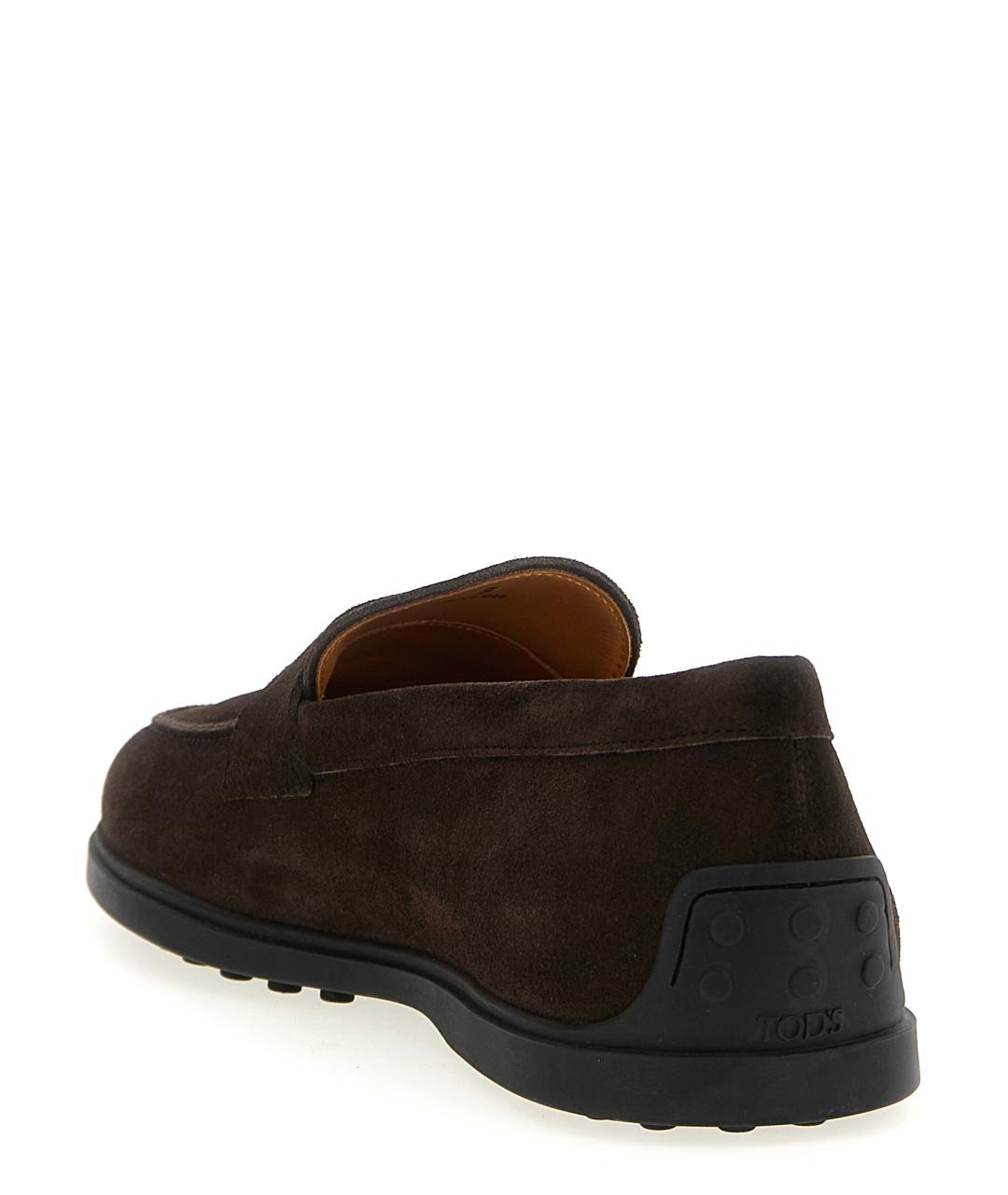 TOD'S Коричневые замшевые лоферы, фото 3