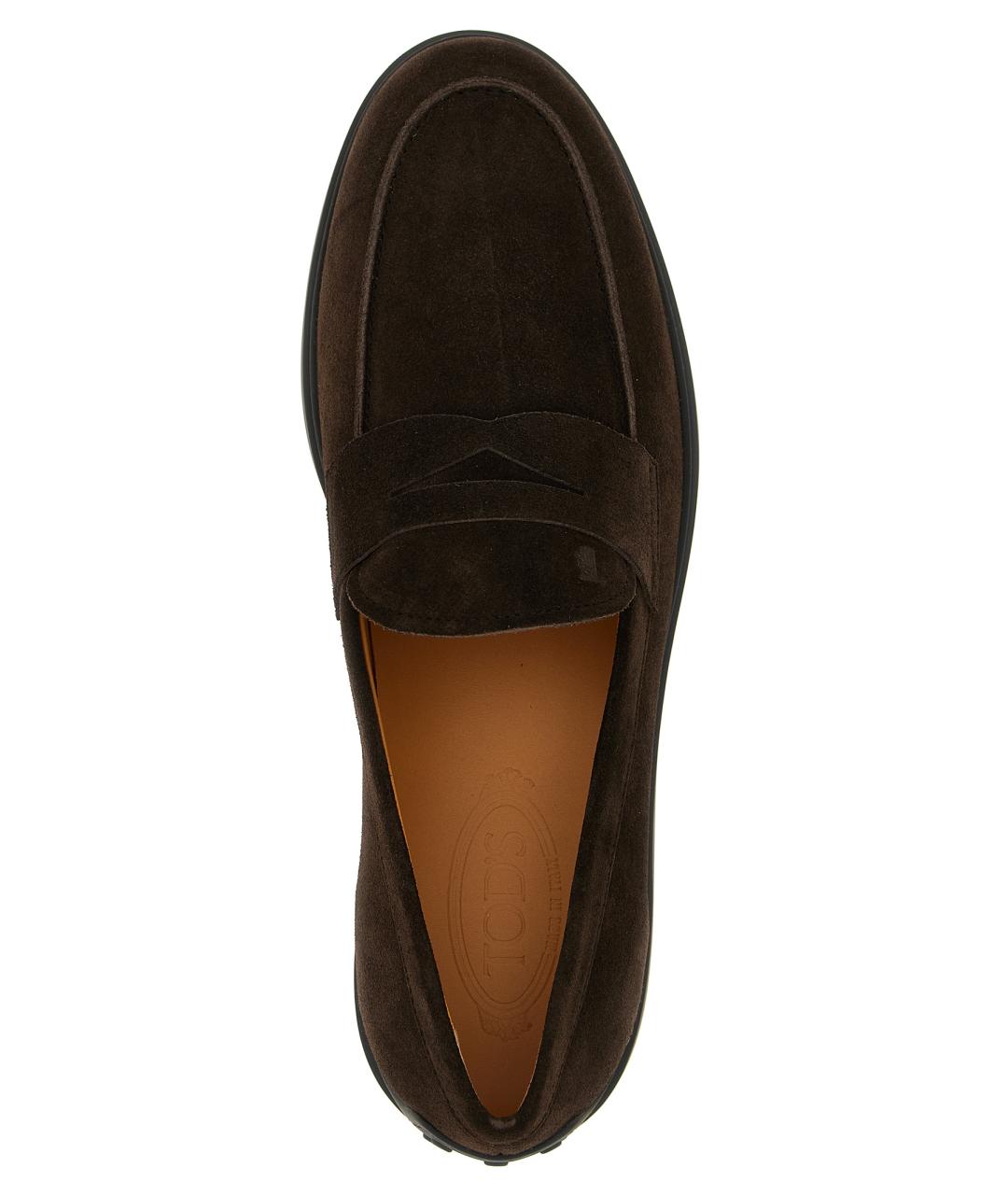 TOD'S Коричневые замшевые лоферы, фото 4