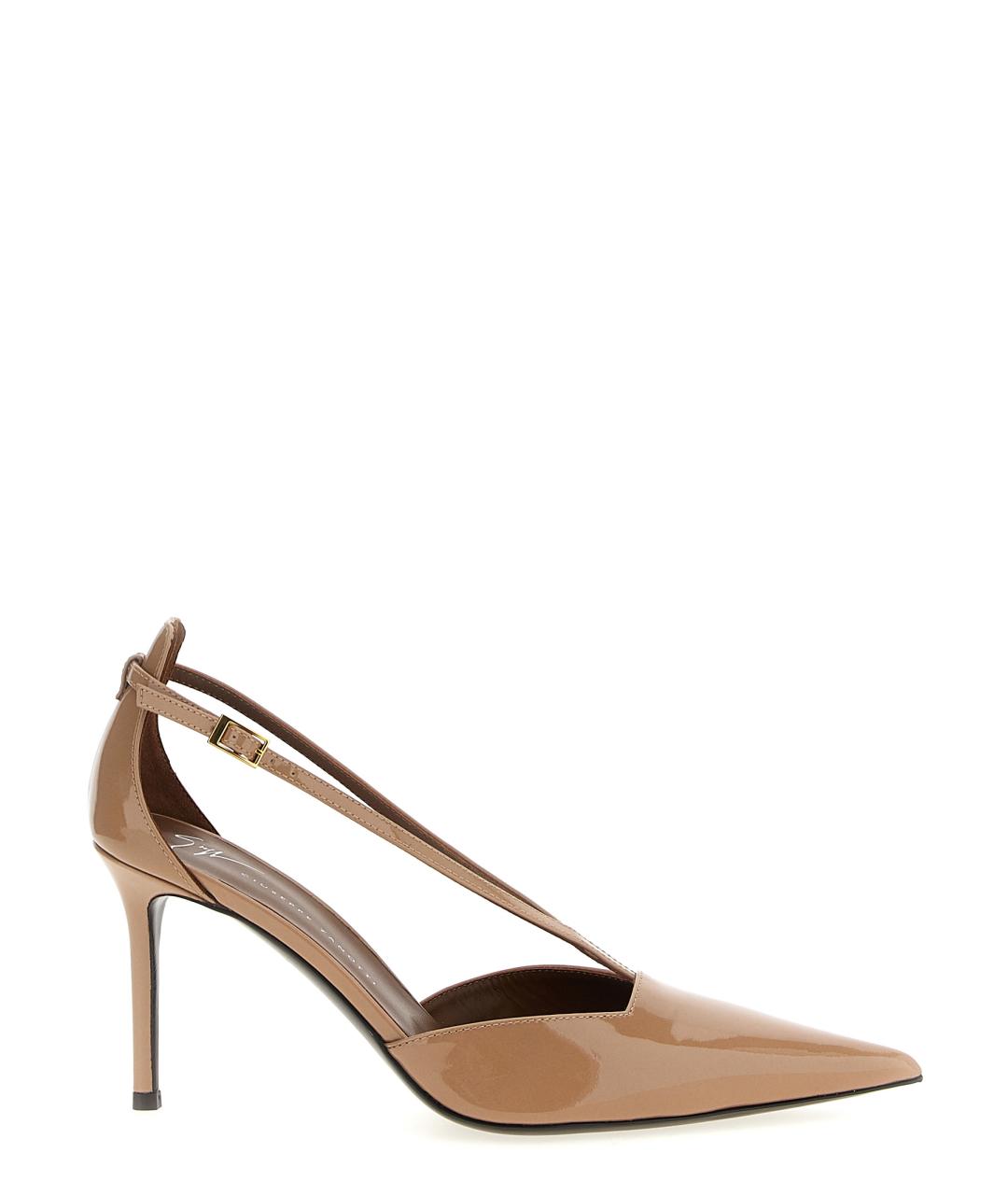 GIUSEPPE ZANOTTI DESIGN Бежевые туфли из лакированной кожи, фото 1
