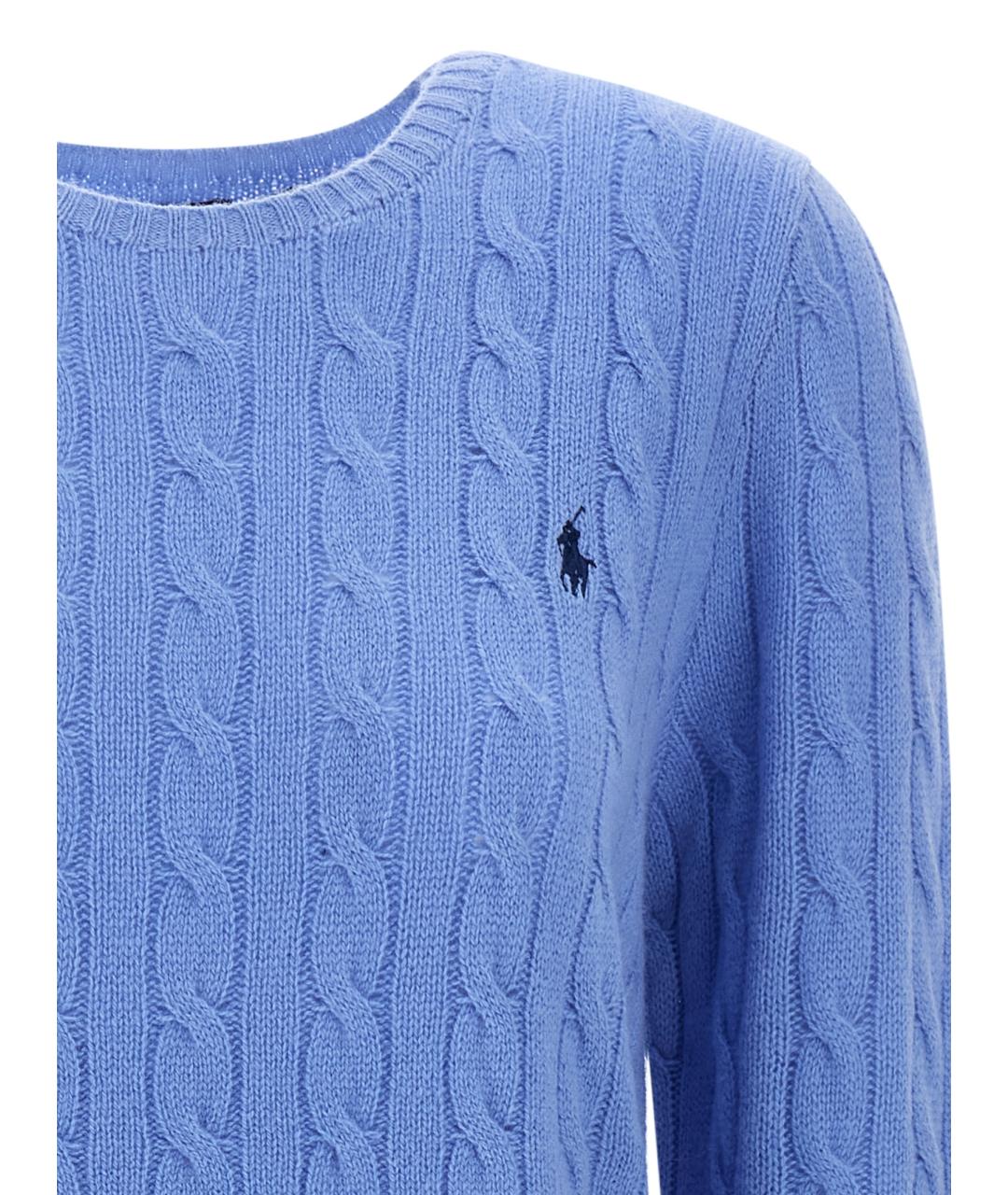 POLO RALPH LAUREN Голубой шерстяной джемпер / свитер, фото 3