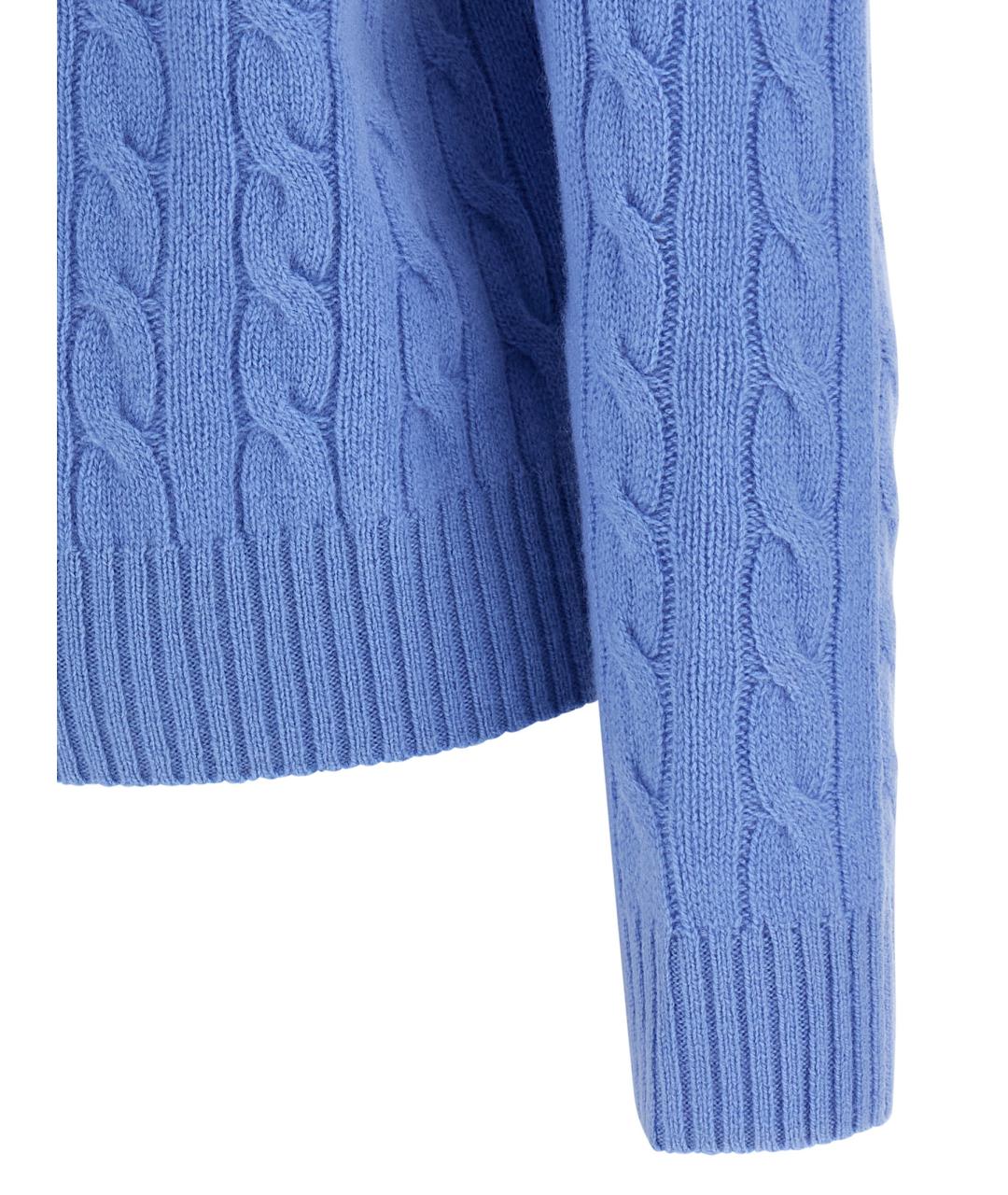 POLO RALPH LAUREN Голубой шерстяной джемпер / свитер, фото 4