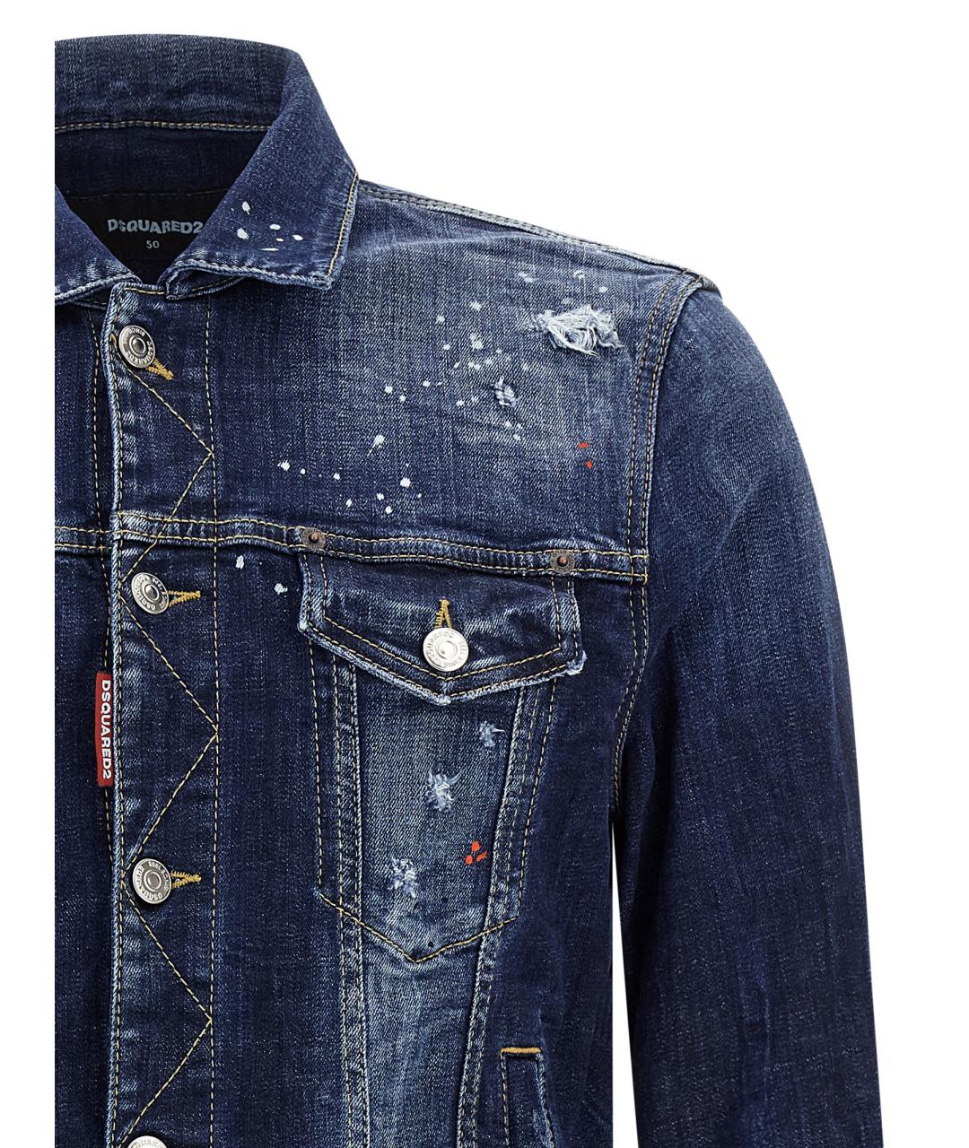 DSQUARED2 Синяя хлопковая куртка, фото 3