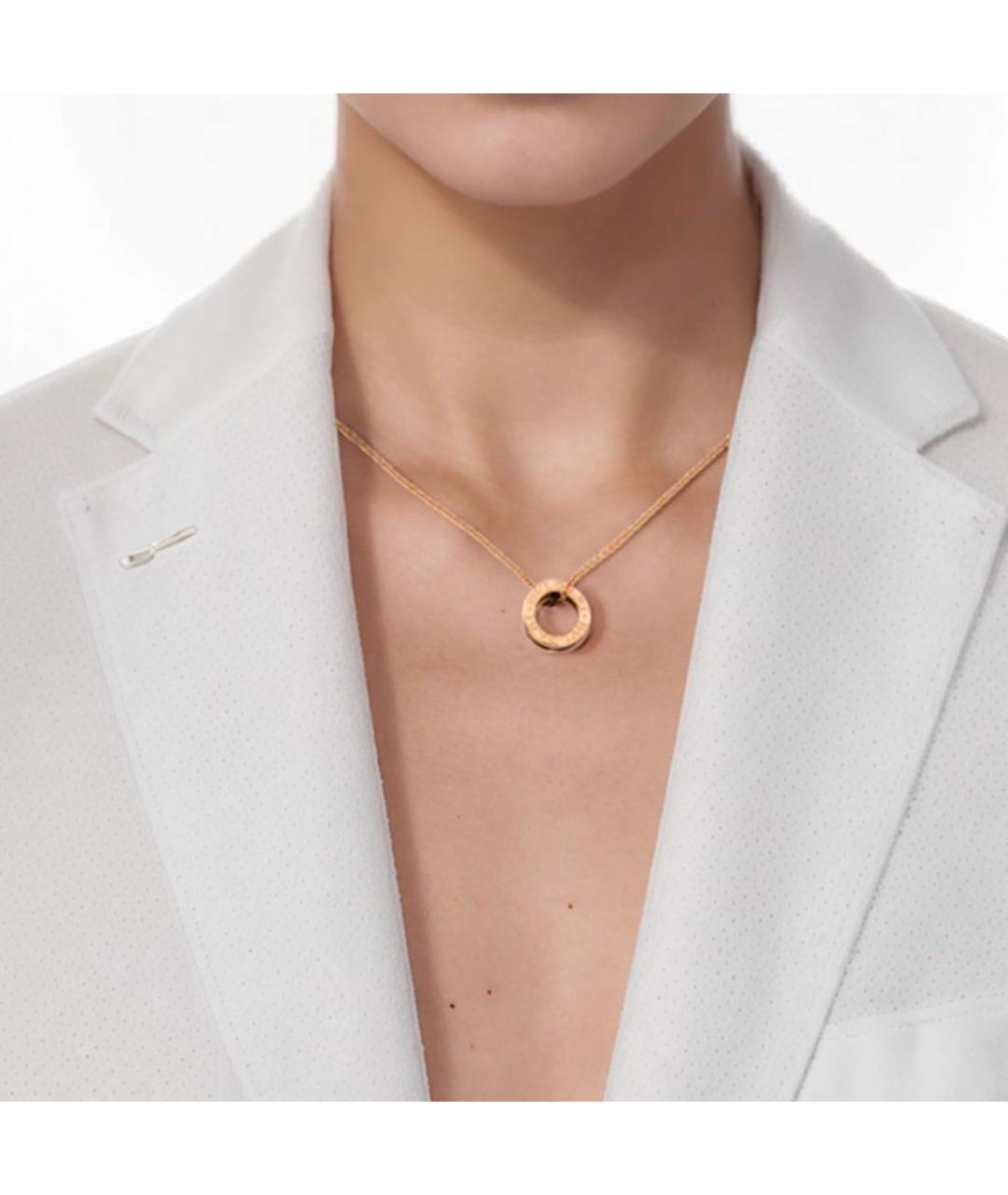 BVLGARI Черная подвеска из розового золота, фото 5