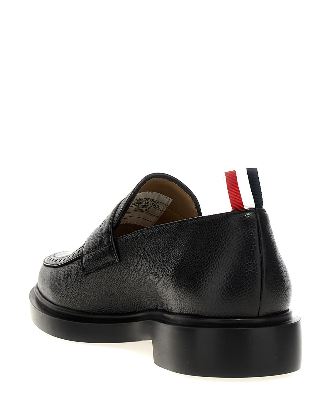 THOM BROWNE Черные кожаные лоферы, фото 3
