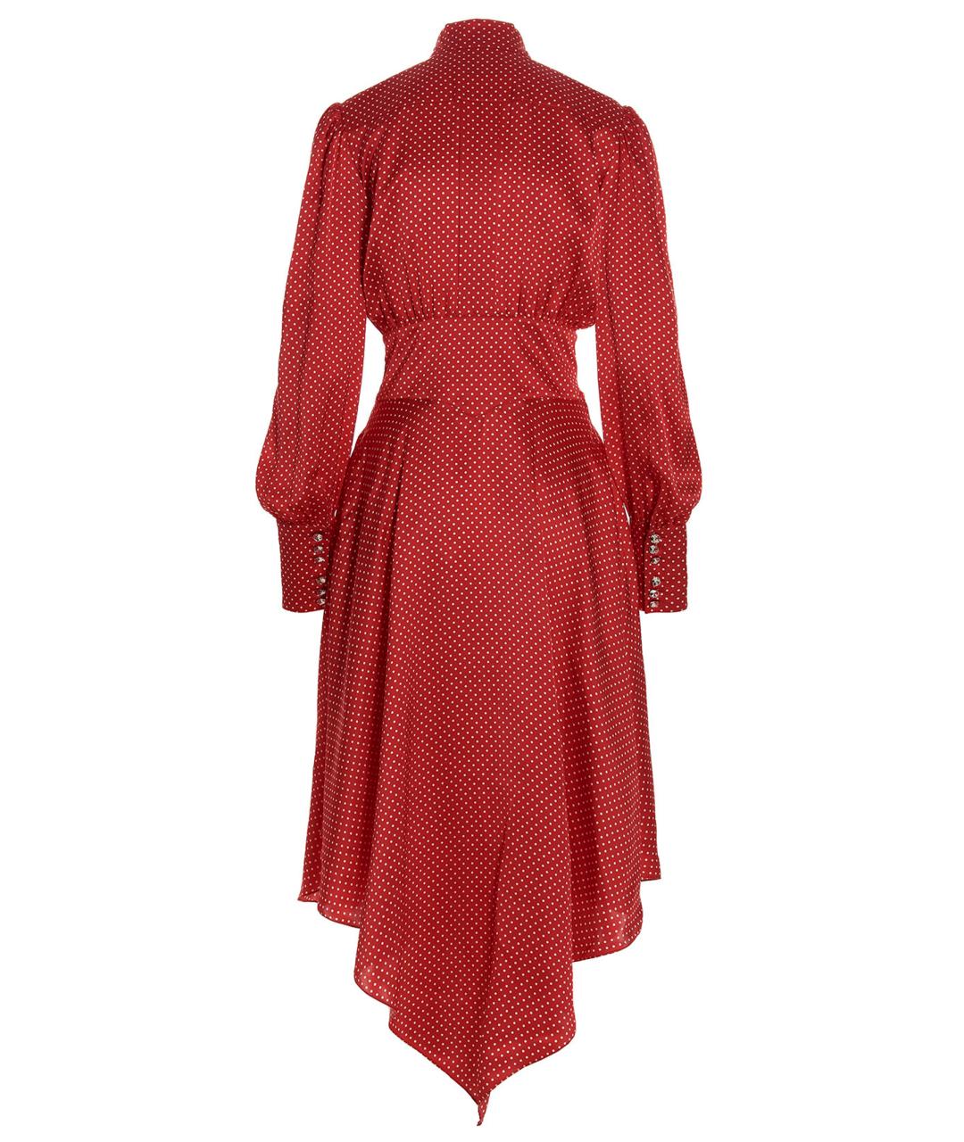 ALEXANDRE VAUTHIER Красное шелковое коктейльное платье, фото 2