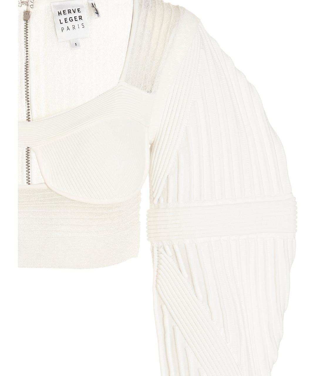 HERVE LEGER Белая блузы, фото 3