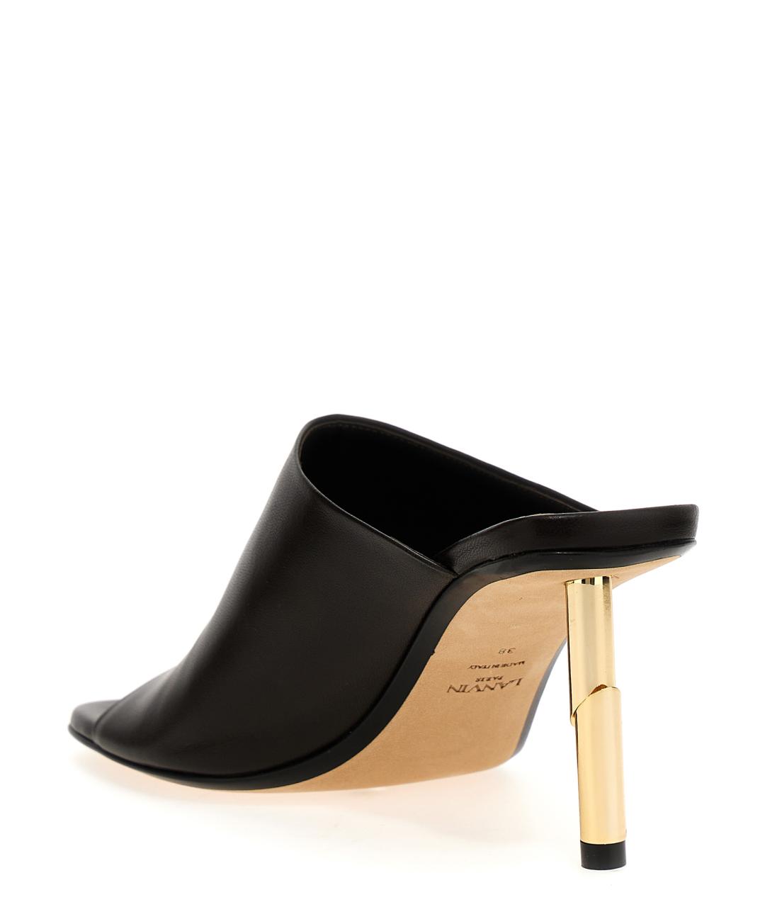 LANVIN Коричневые кожаные мюли, фото 2