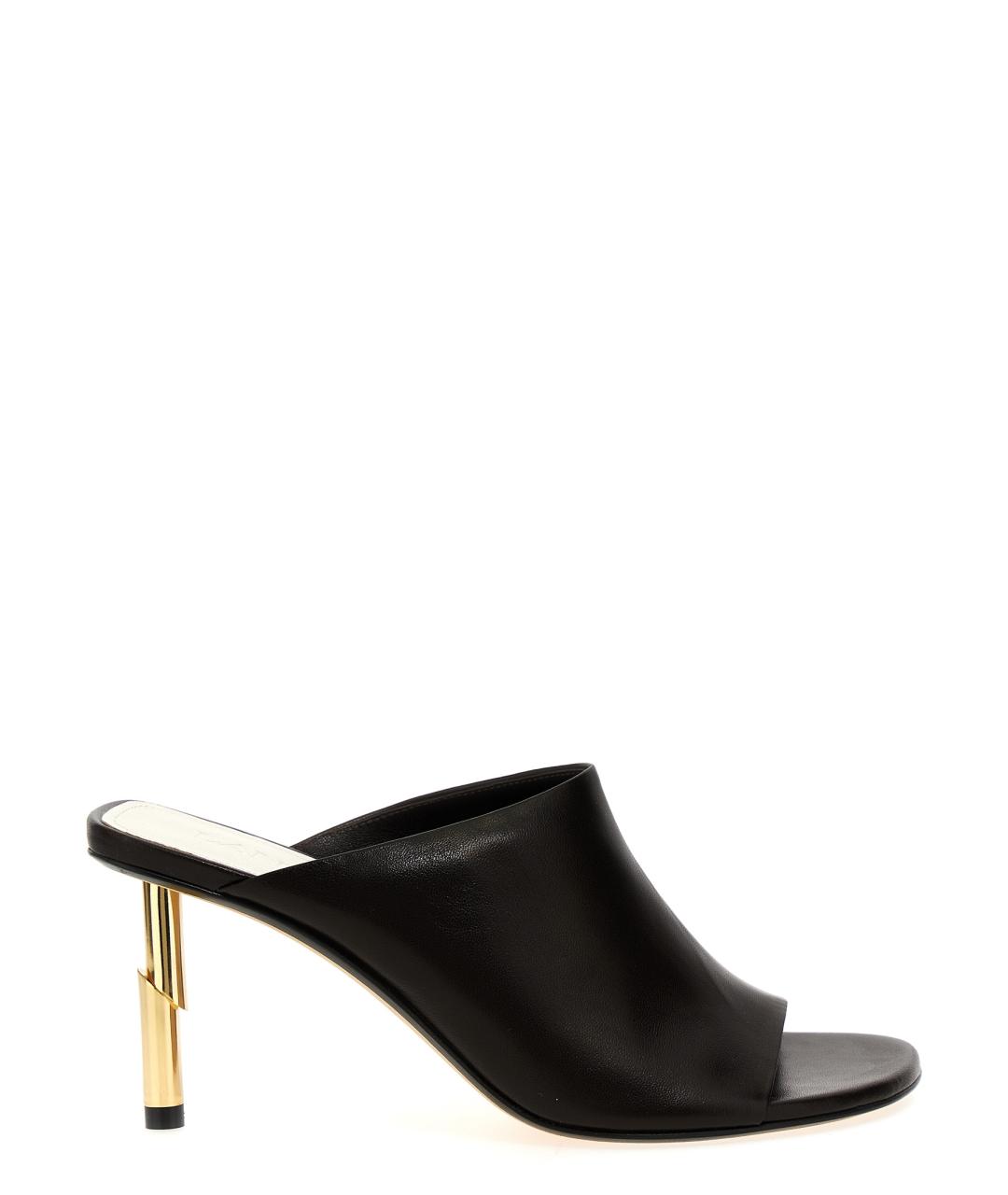 LANVIN Коричневые кожаные мюли, фото 1