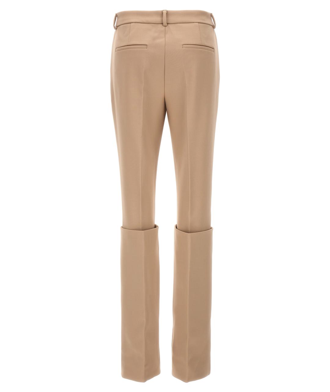 SPORTMAX Бежевые прямые брюки, фото 2