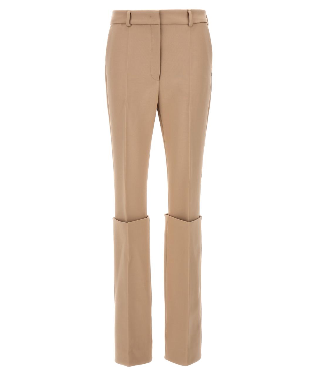 SPORTMAX Бежевые прямые брюки, фото 1