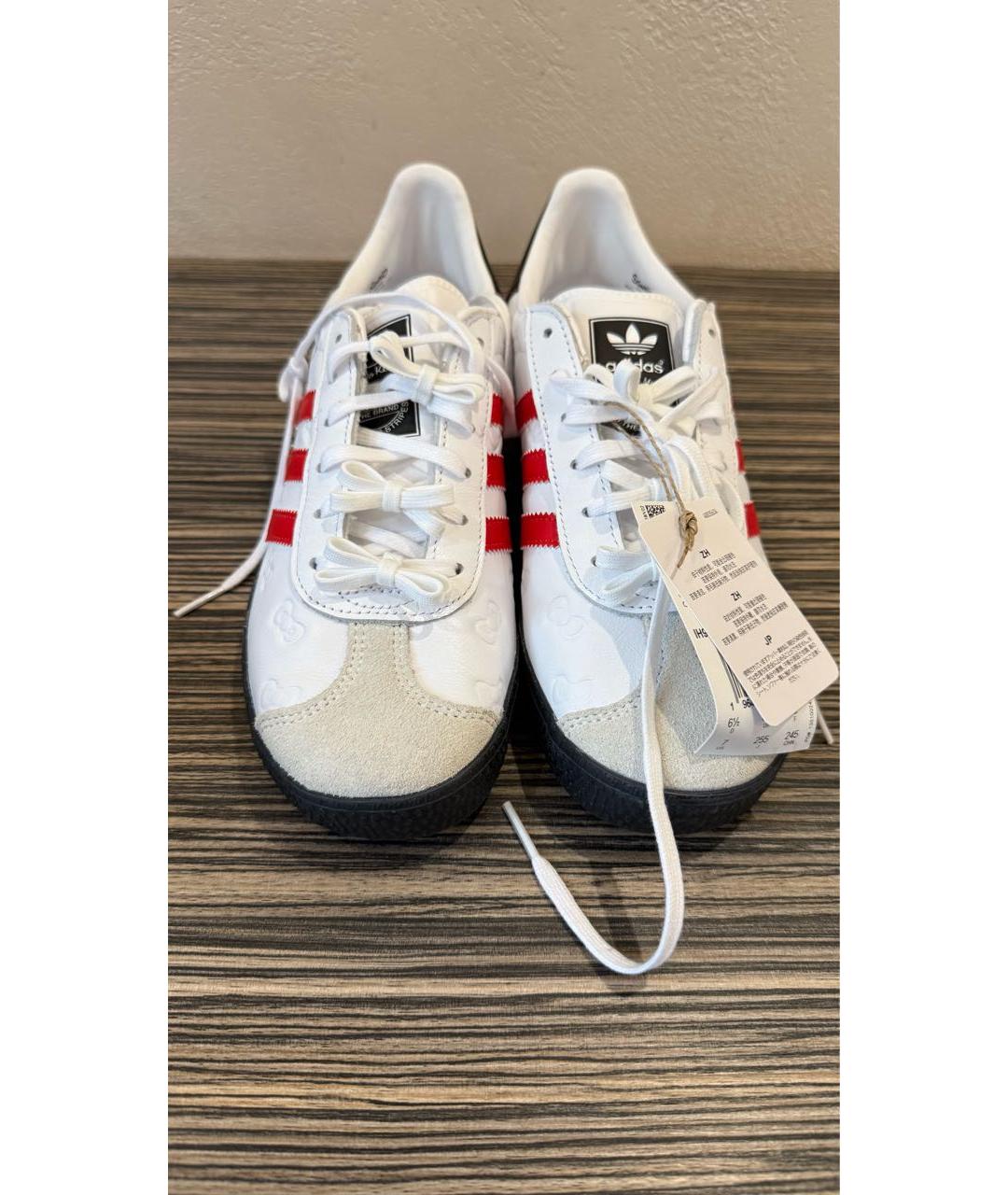 ADIDAS Белые кожаные кеды, фото 2