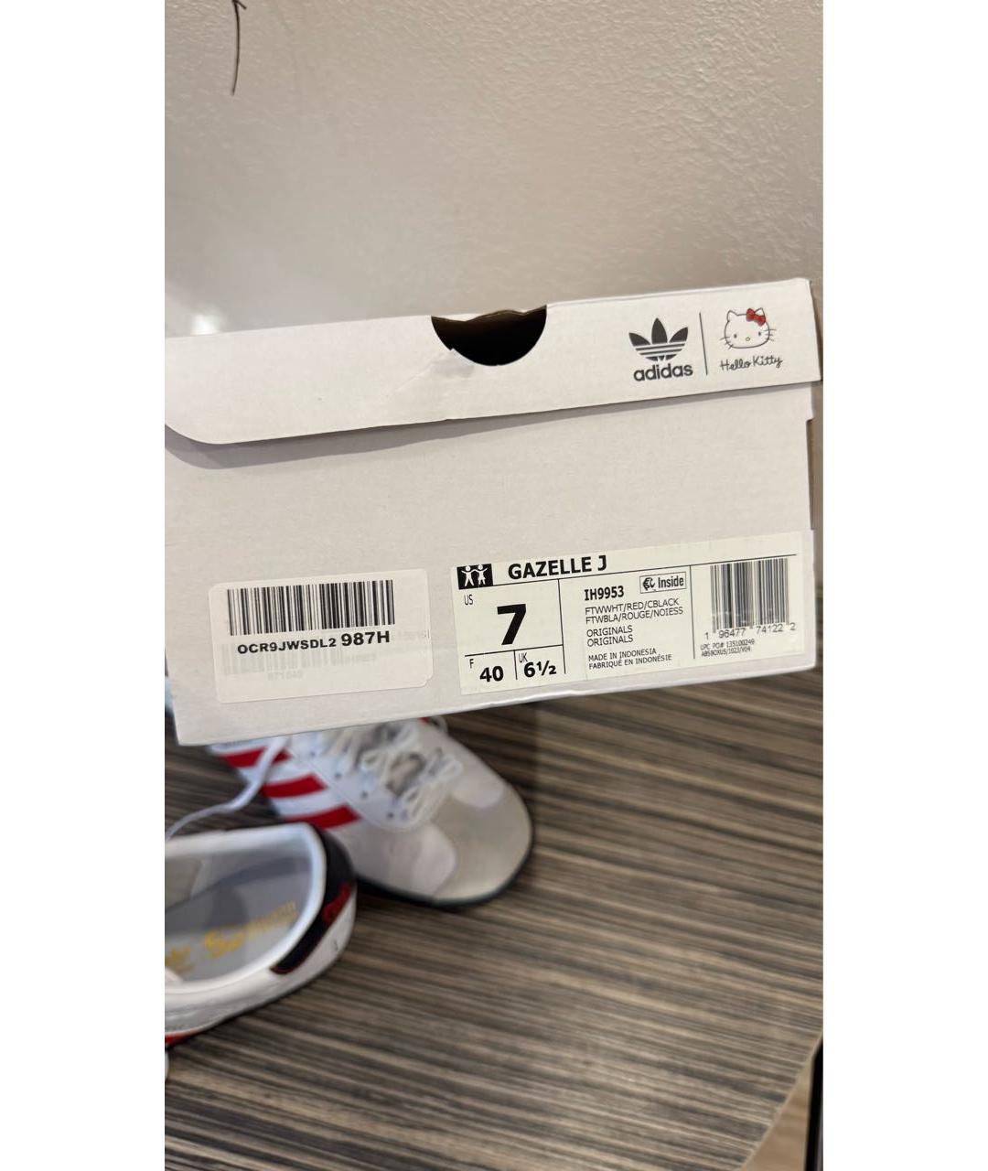 ADIDAS Белые кожаные кеды, фото 6