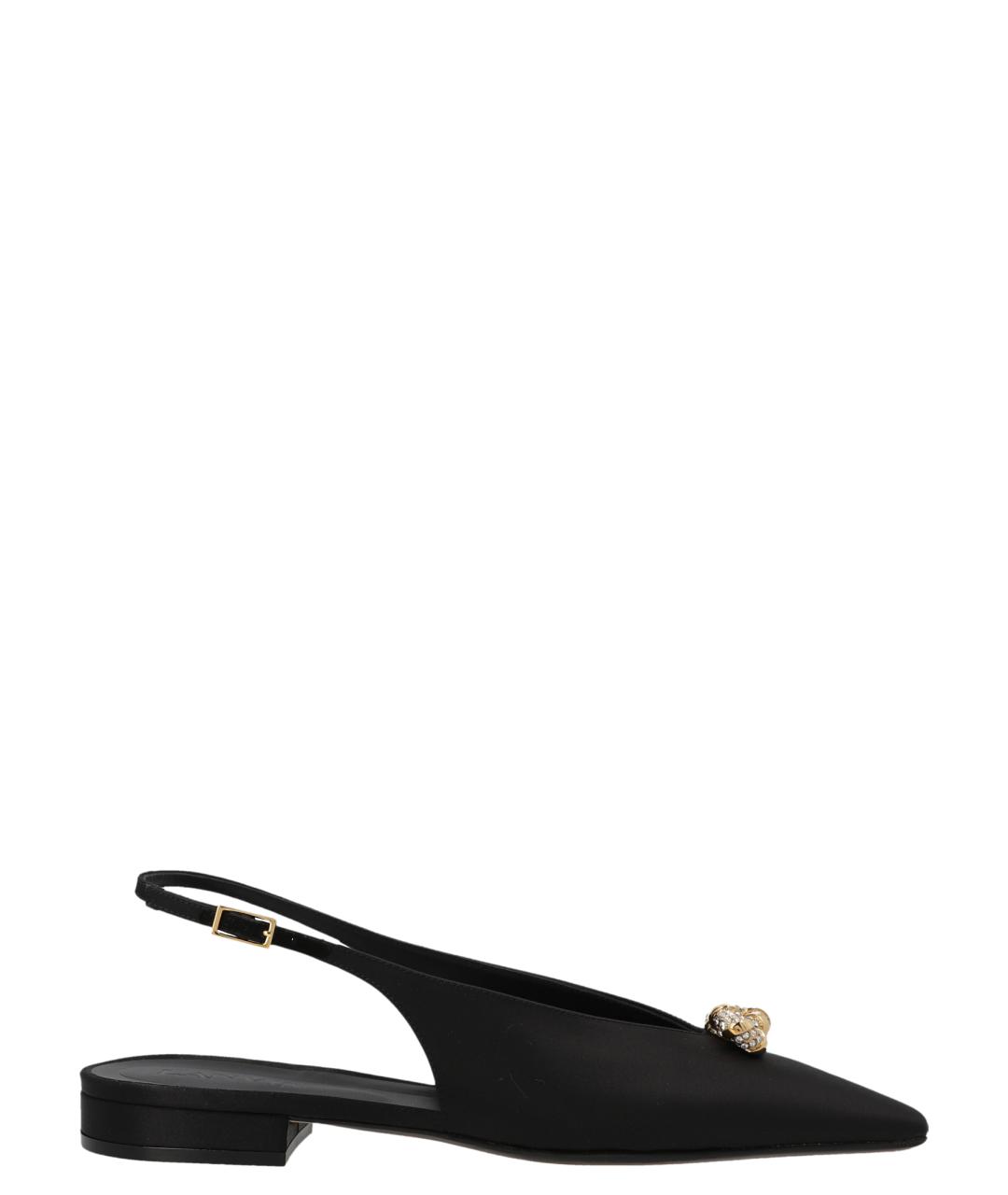 LANVIN Черные текстильные балетки, фото 1