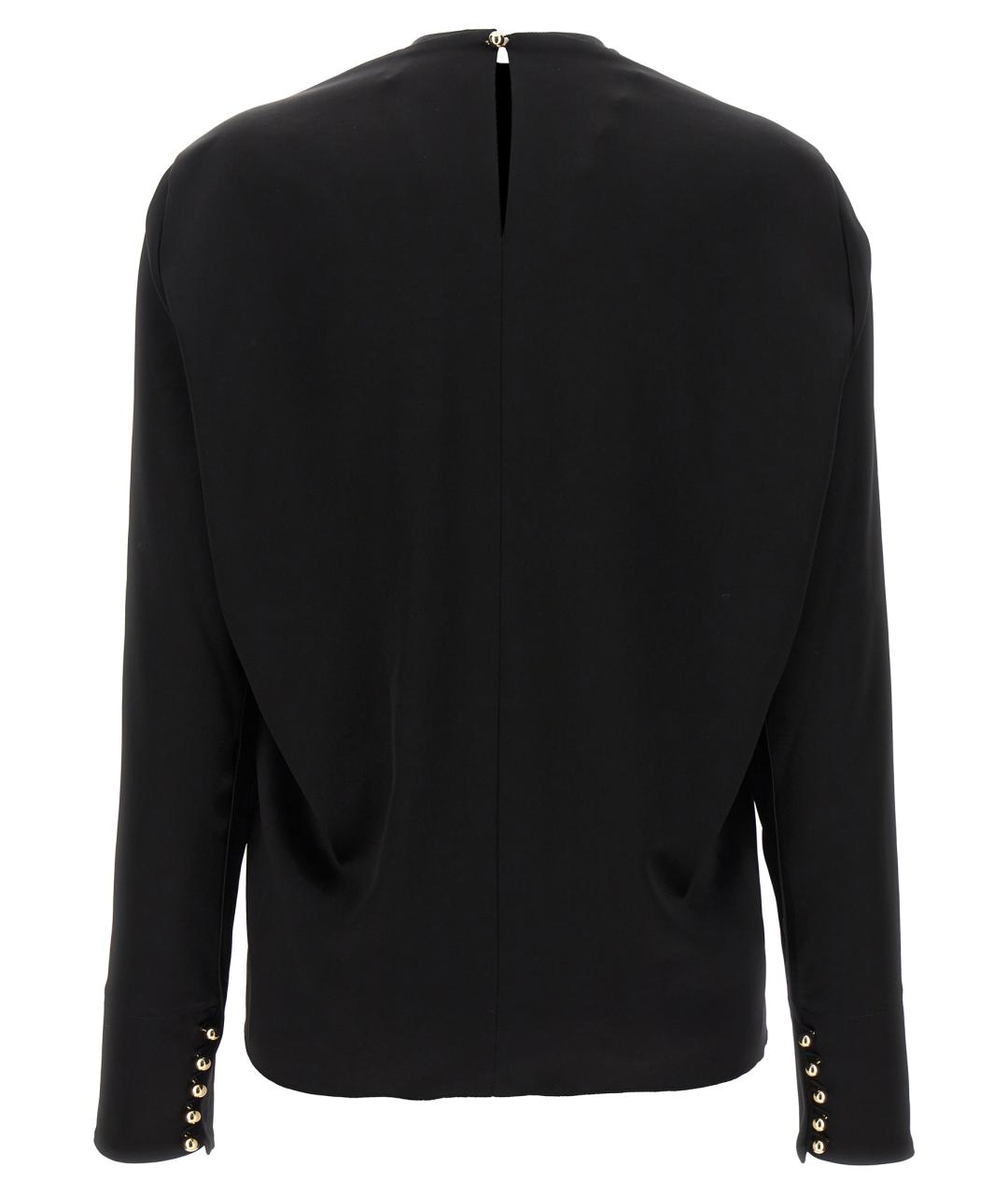 LANVIN Черная ацетатная блузы, фото 2