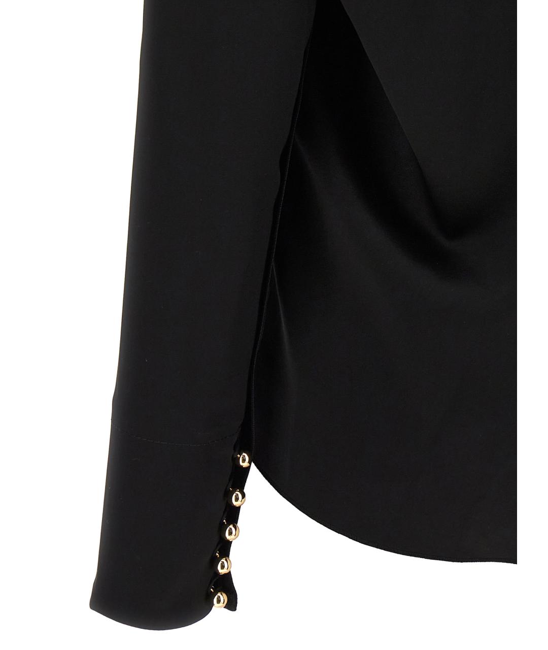 LANVIN Черная ацетатная блузы, фото 4