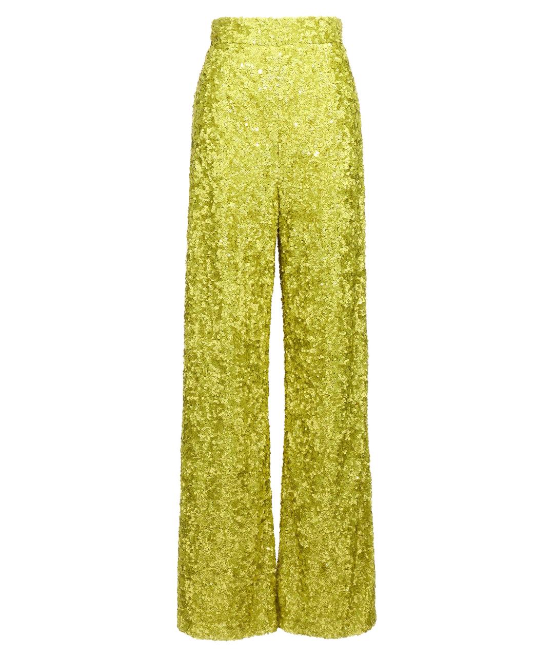 ERMANNO SCERVINO Салатовые полиамидовые прямые брюки, фото 1