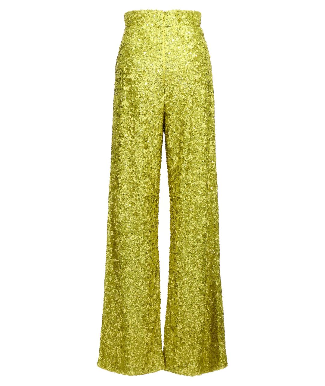 ERMANNO SCERVINO Салатовые полиамидовые прямые брюки, фото 2