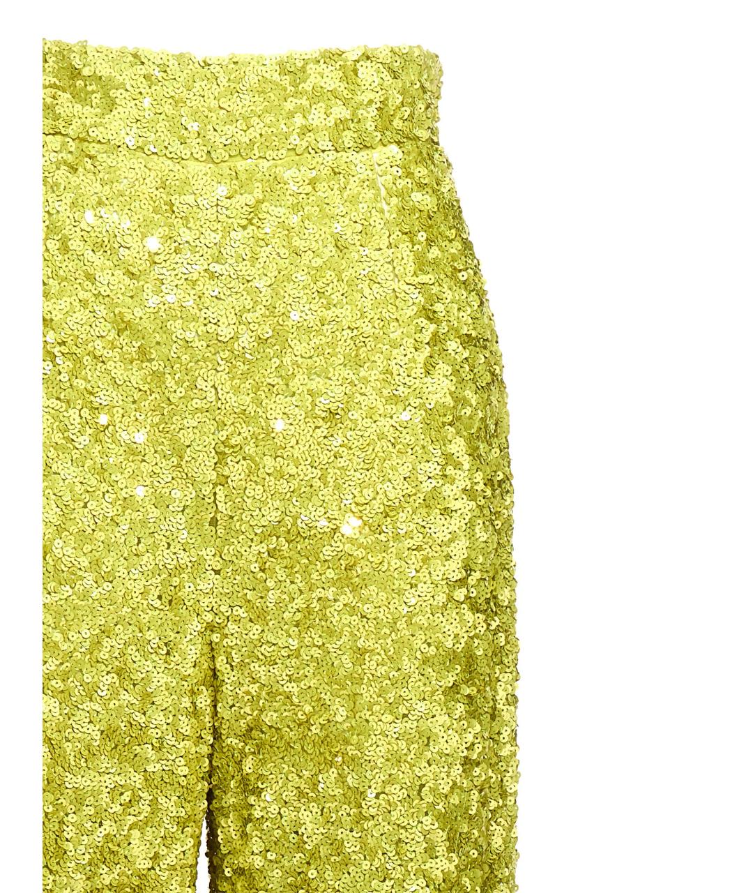 ERMANNO SCERVINO Салатовые полиамидовые прямые брюки, фото 3