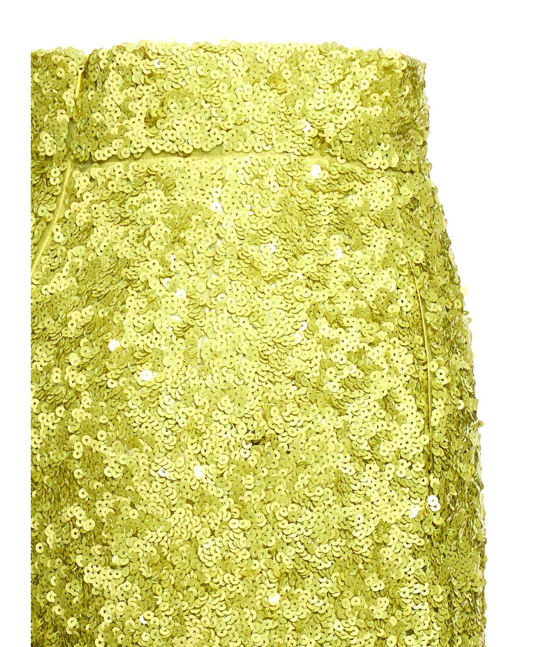 ERMANNO SCERVINO Салатовые полиамидовые прямые брюки, фото 4