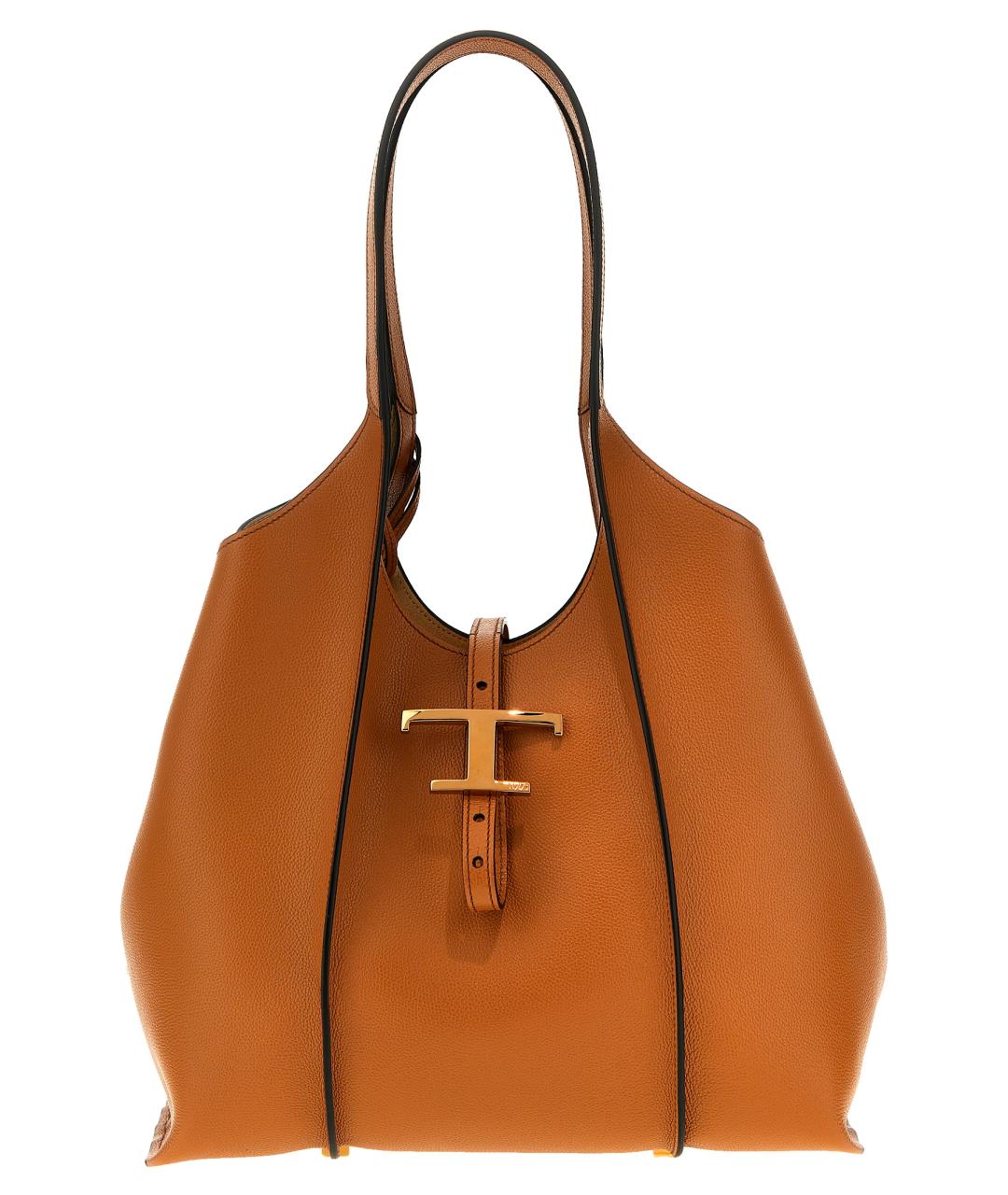 TOD'S Коричневая кожаная сумка тоут, фото 1