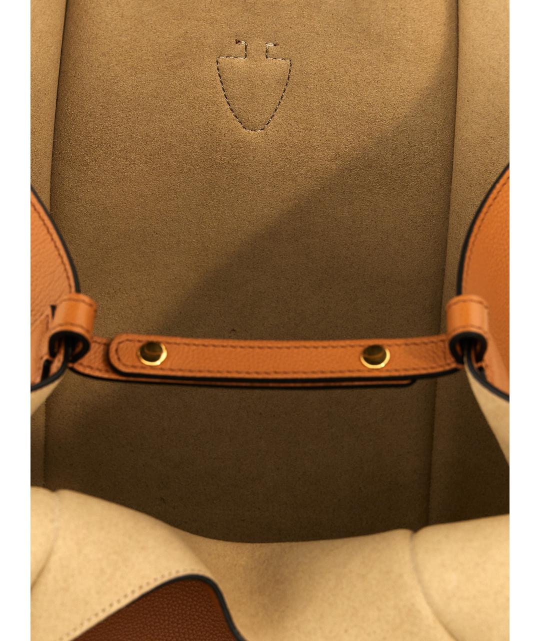 TOD'S Коричневая кожаная сумка тоут, фото 4