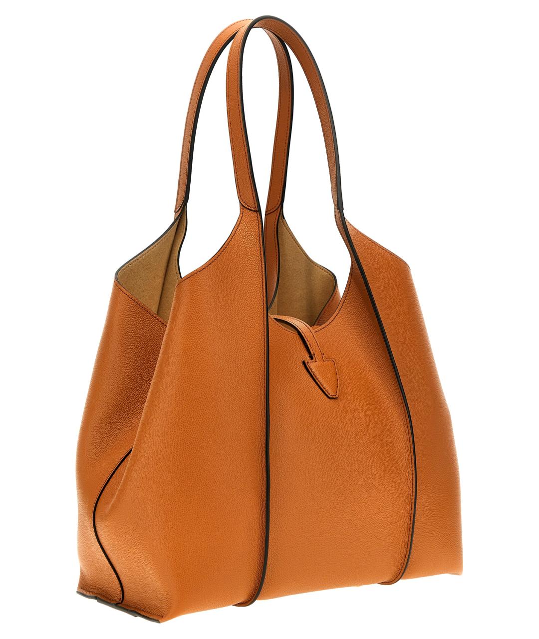 TOD'S Коричневая кожаная сумка тоут, фото 2