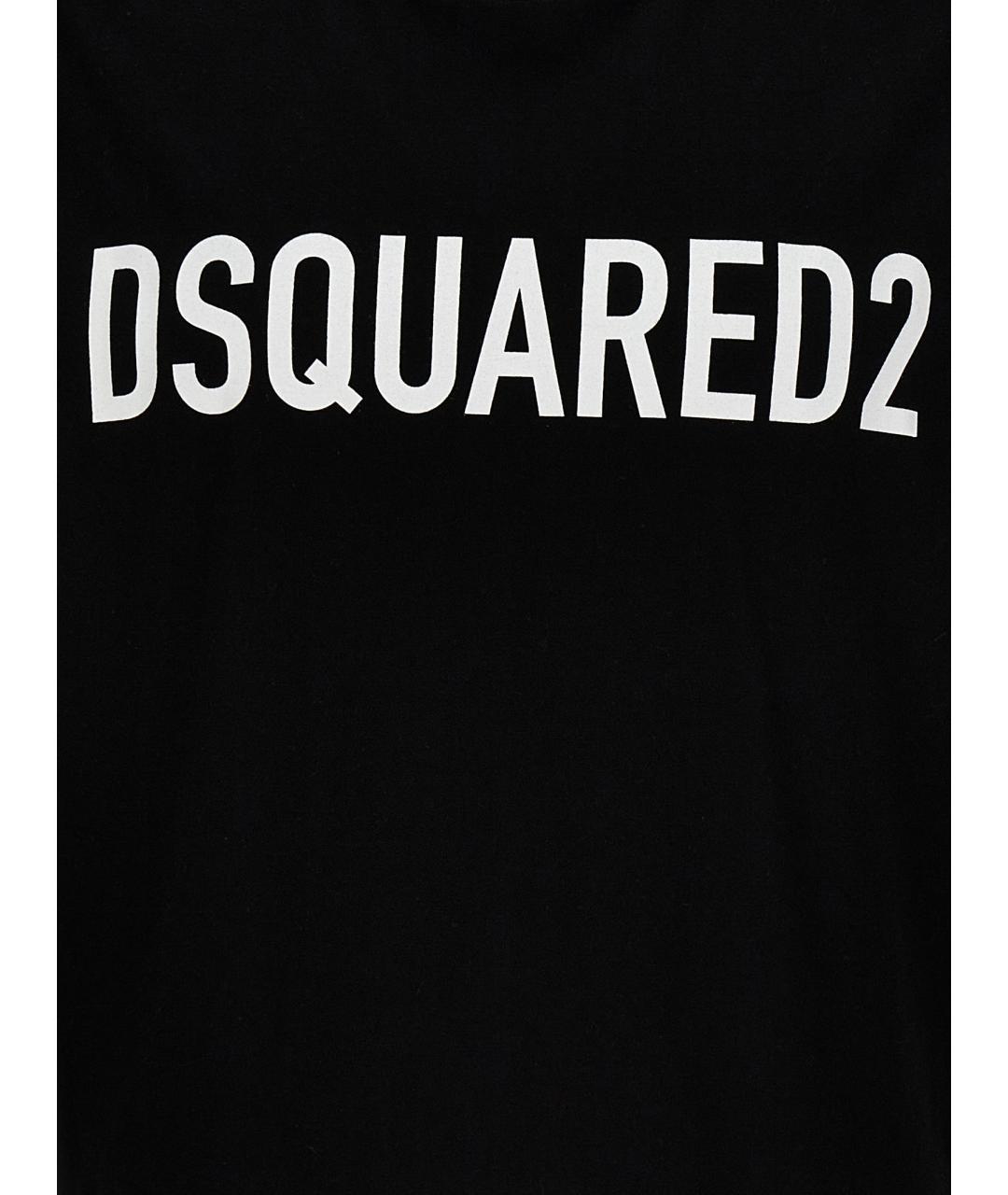 DSQUARED2 Черная хлопковая футболка, фото 4