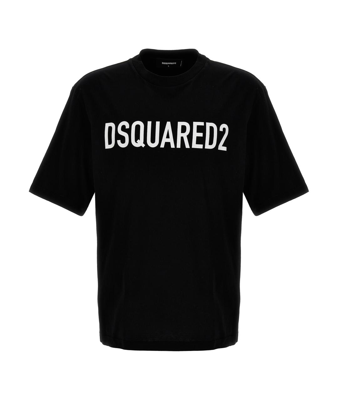 DSQUARED2 Черная хлопковая футболка, фото 1