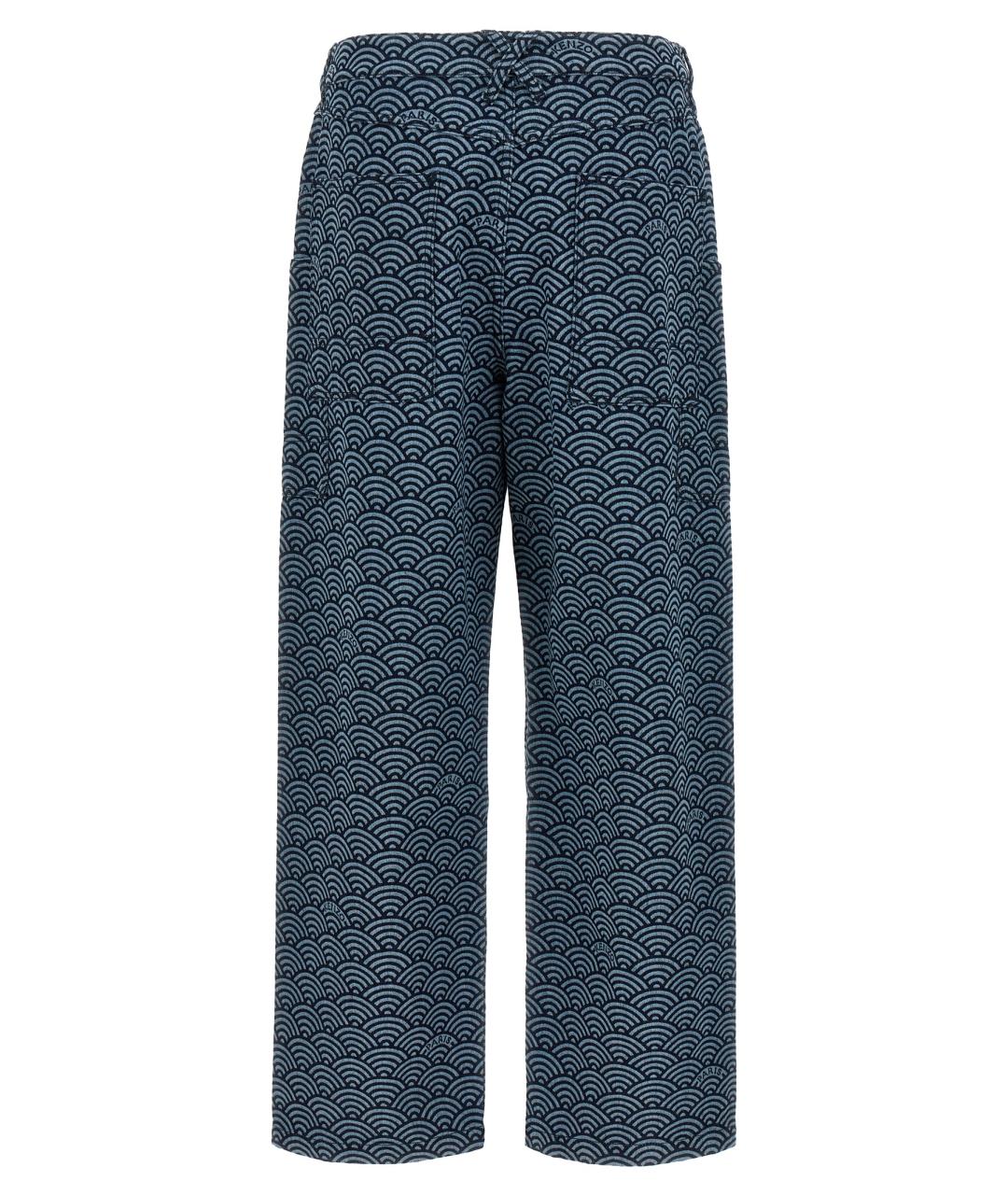 KENZO Синие хлопковые прямые джинсы, фото 2