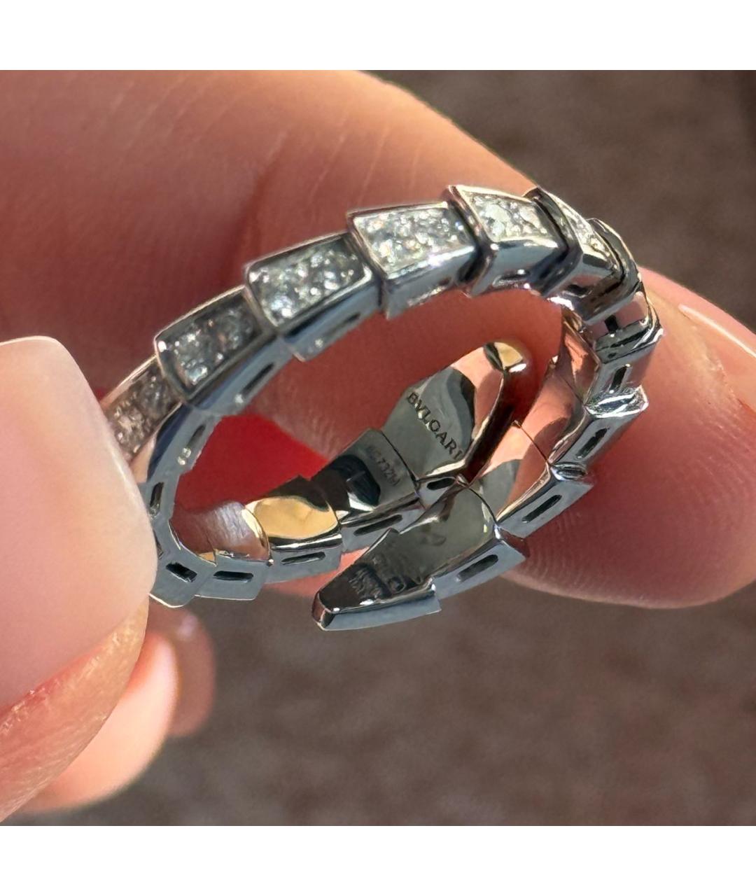 BVLGARI Белое кольцо из белого золота, фото 4