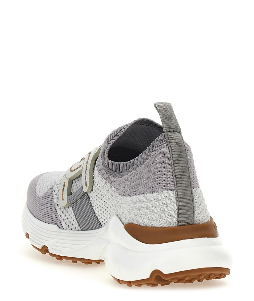 TOD'S Серые синтетические кроссовки, фото 3