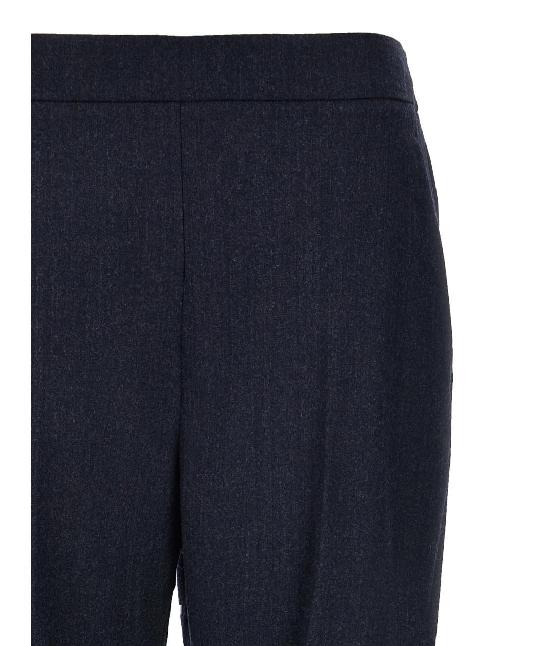 STELLA MCCARTNEY Темно-синие шерстяные прямые брюки, фото 3
