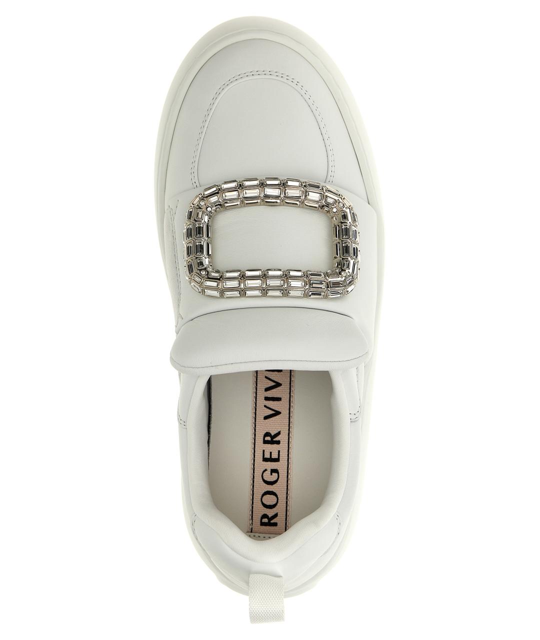 ROGER VIVIER Белые кожаные кеды, фото 4