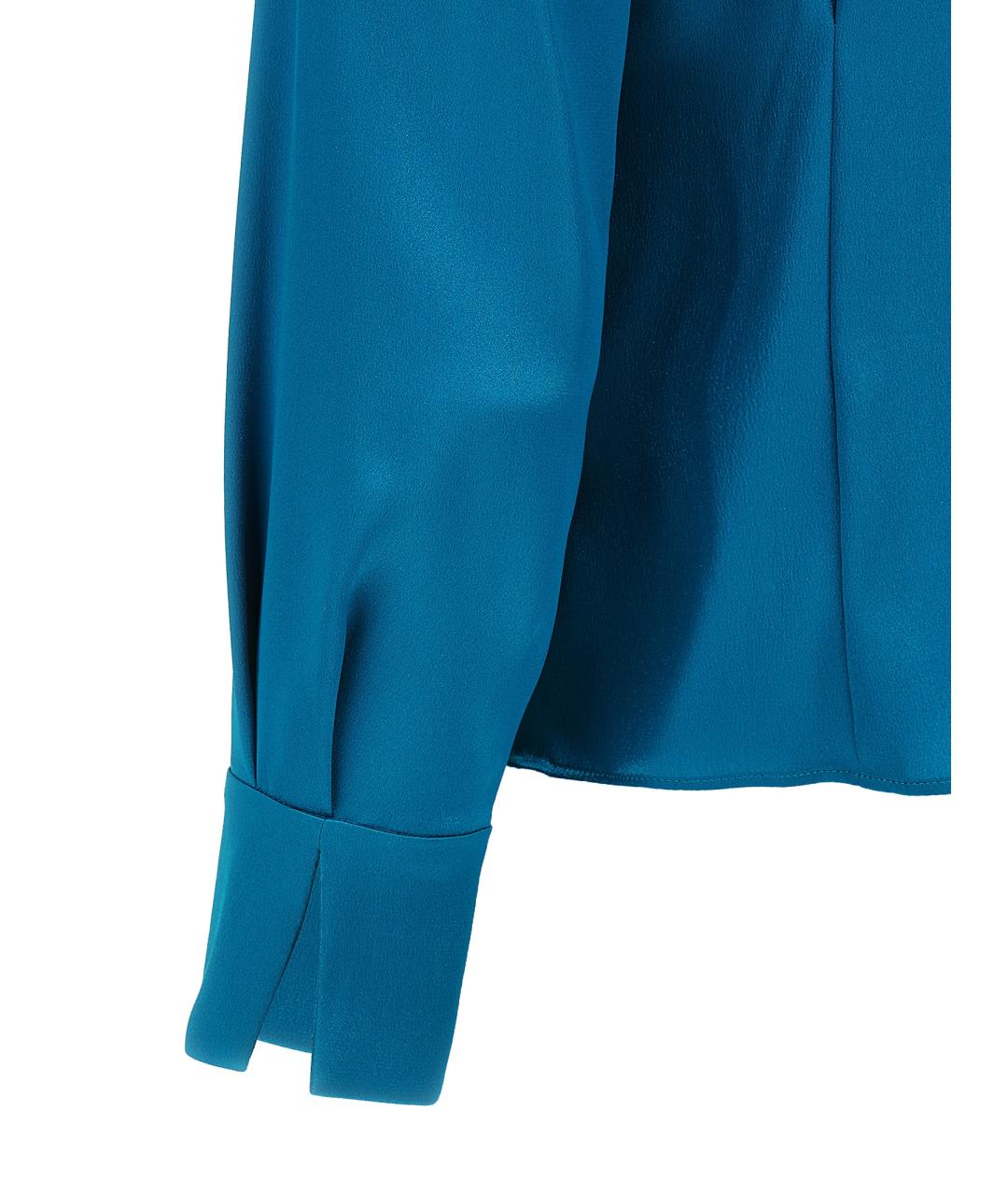 ALBERTA FERRETTI Синяя ацетатная блузы, фото 4
