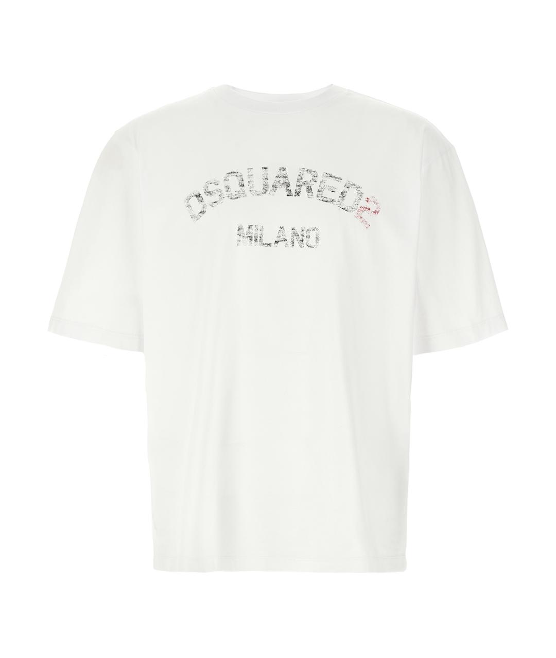 DSQUARED2 Белая хлопковая футболка, фото 1