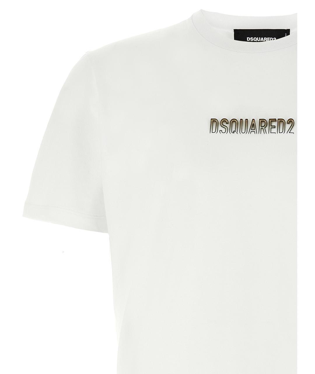 DSQUARED2 Белая хлопковая футболка, фото 3