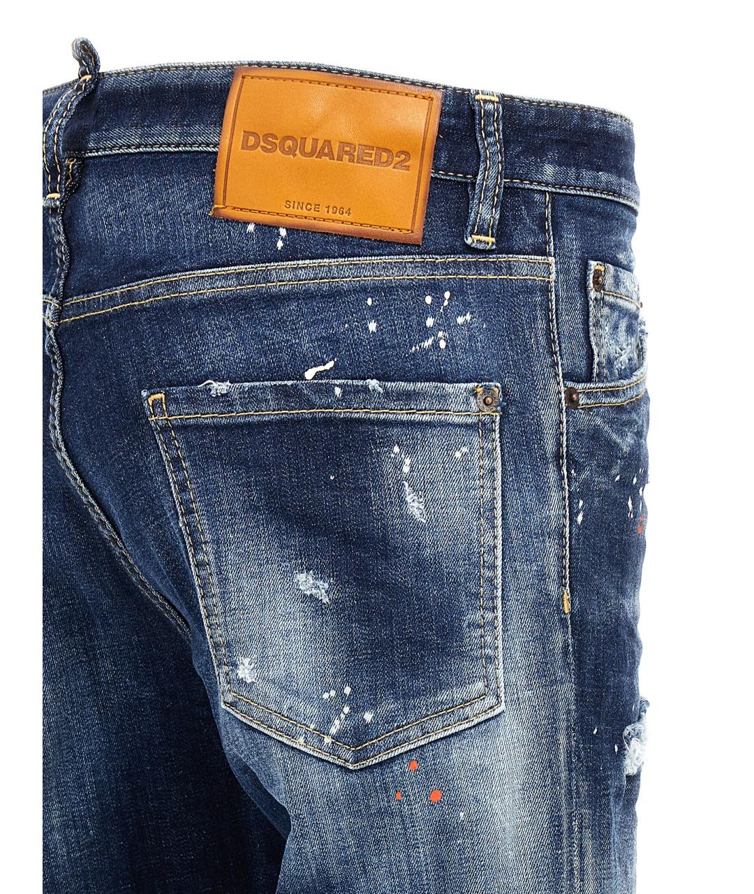DSQUARED2 Синие хлопковые джинсы скинни, фото 4