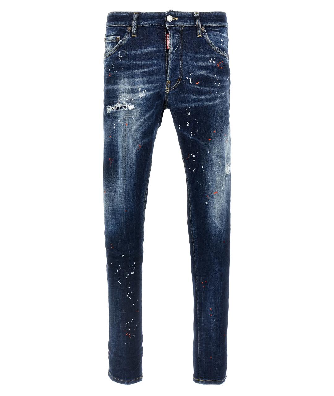 DSQUARED2 Синие хлопковые джинсы скинни, фото 1