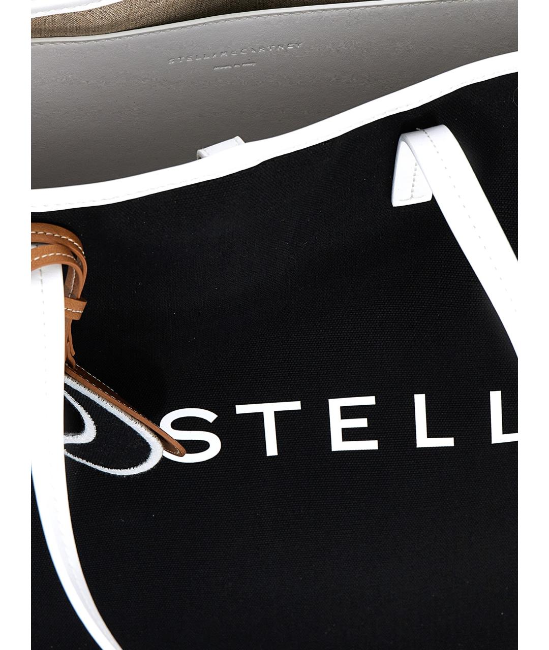 STELLA MCCARTNEY Черная тканевая сумка тоут, фото 4