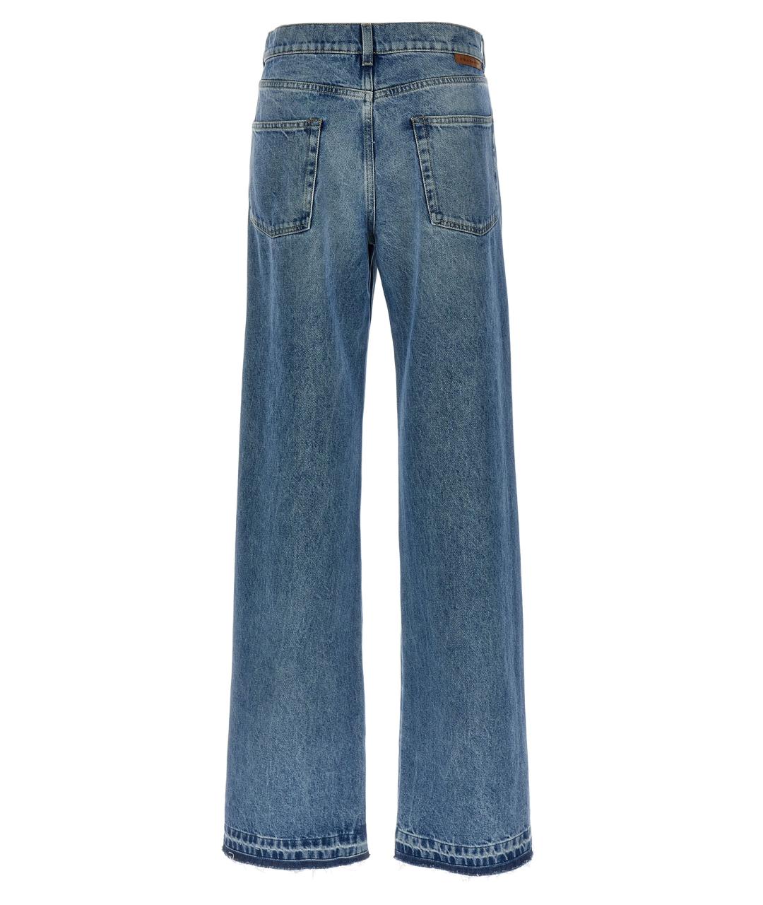 STELLA MCCARTNEY Голубые хлопковые прямые джинсы, фото 2