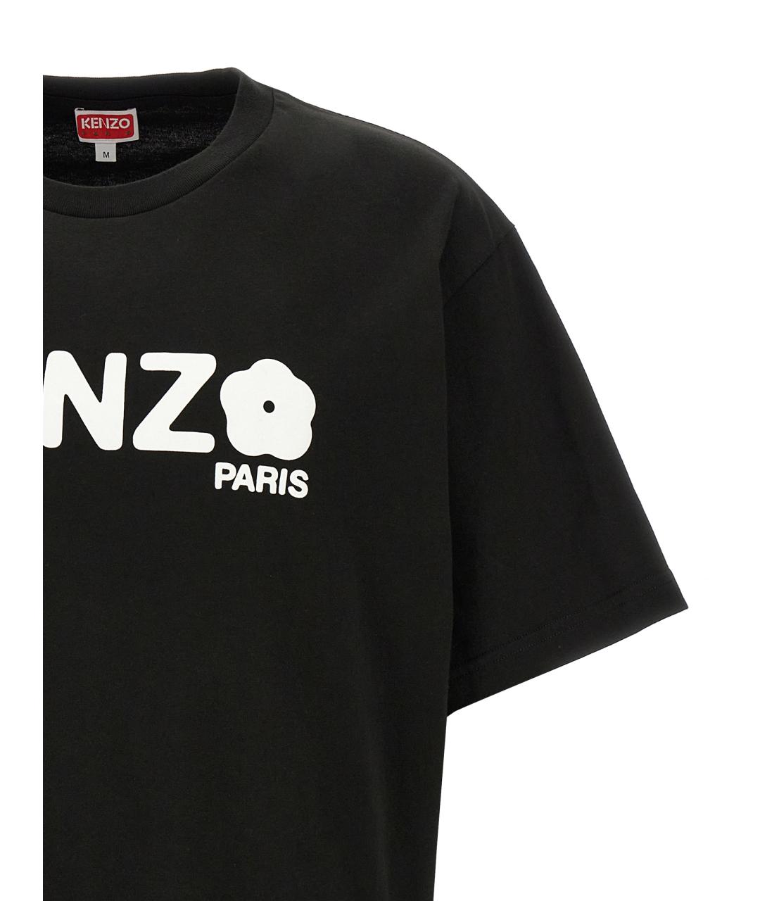 KENZO Черная хлопковая футболка, фото 3