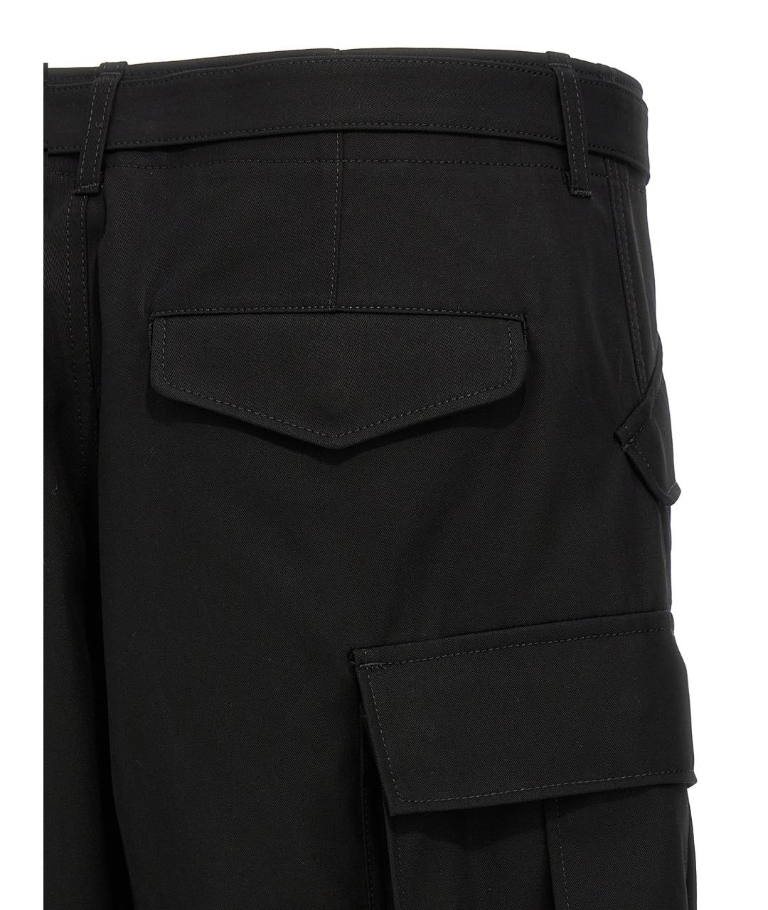 SACAI Черные хлопковые шорты, фото 4