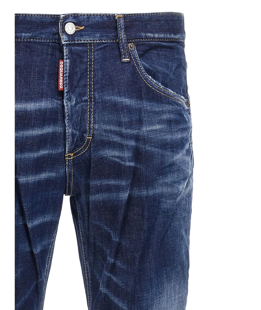 DSQUARED2 Синие хлопковые джинсы скинни, фото 3