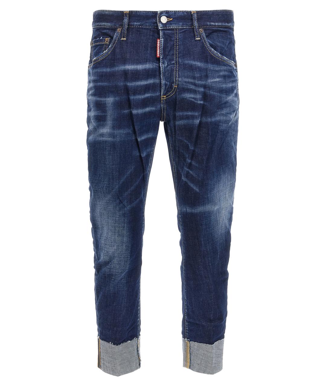 DSQUARED2 Синие хлопковые джинсы скинни, фото 1
