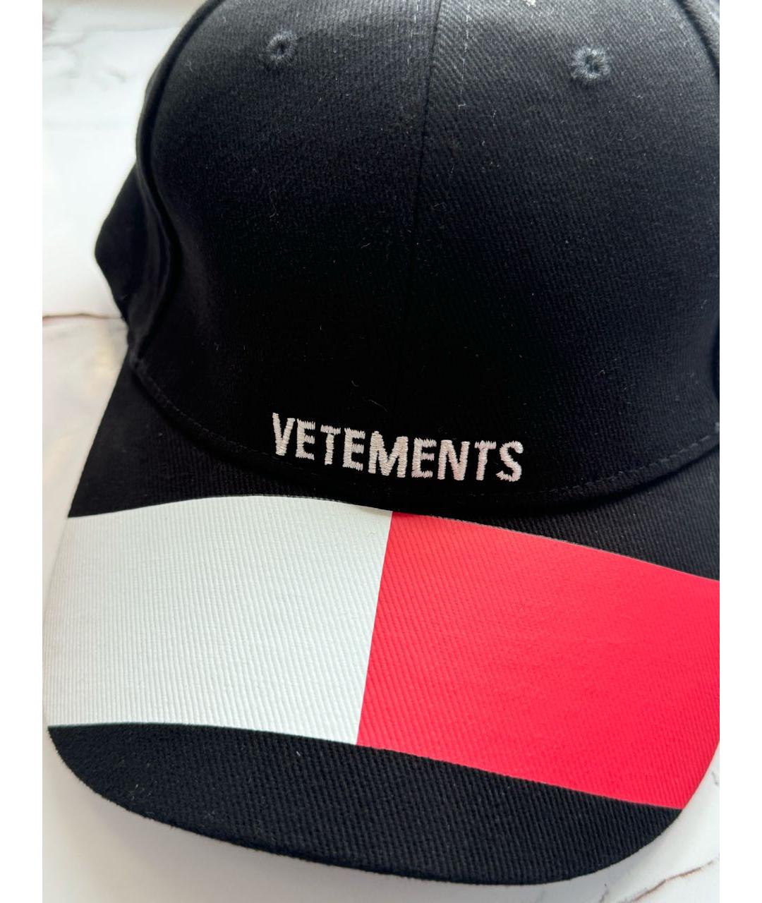 VETEMENTS Черная хлопковая кепка/бейсболка, фото 3
